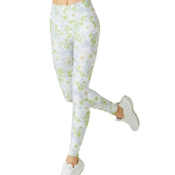 With High Waist Floral Print Reversible Pull On Leggings Small - Picture 2 of 13